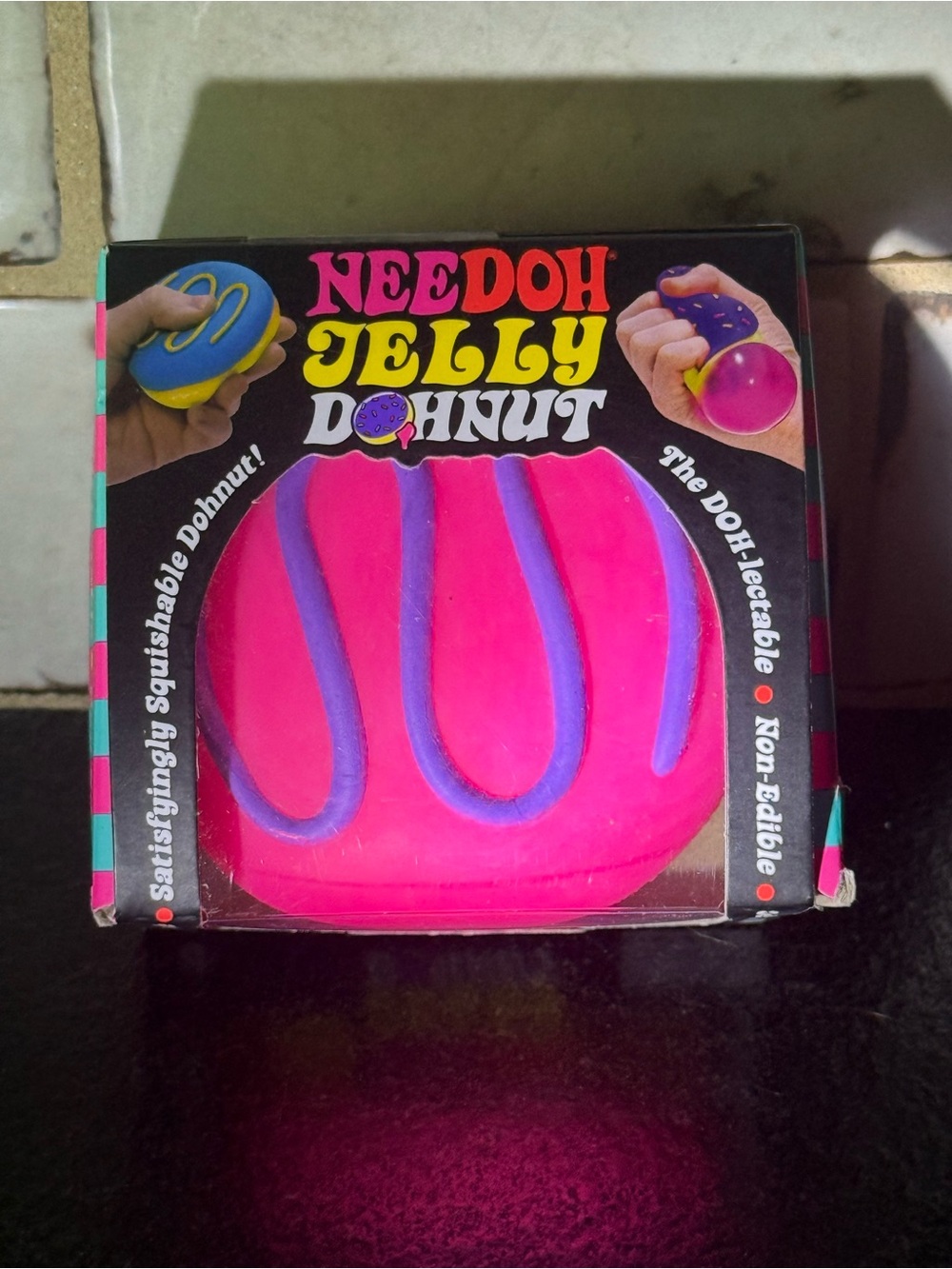 Needoh Jelly Dohnut Squishy Toy - Pink & Purple